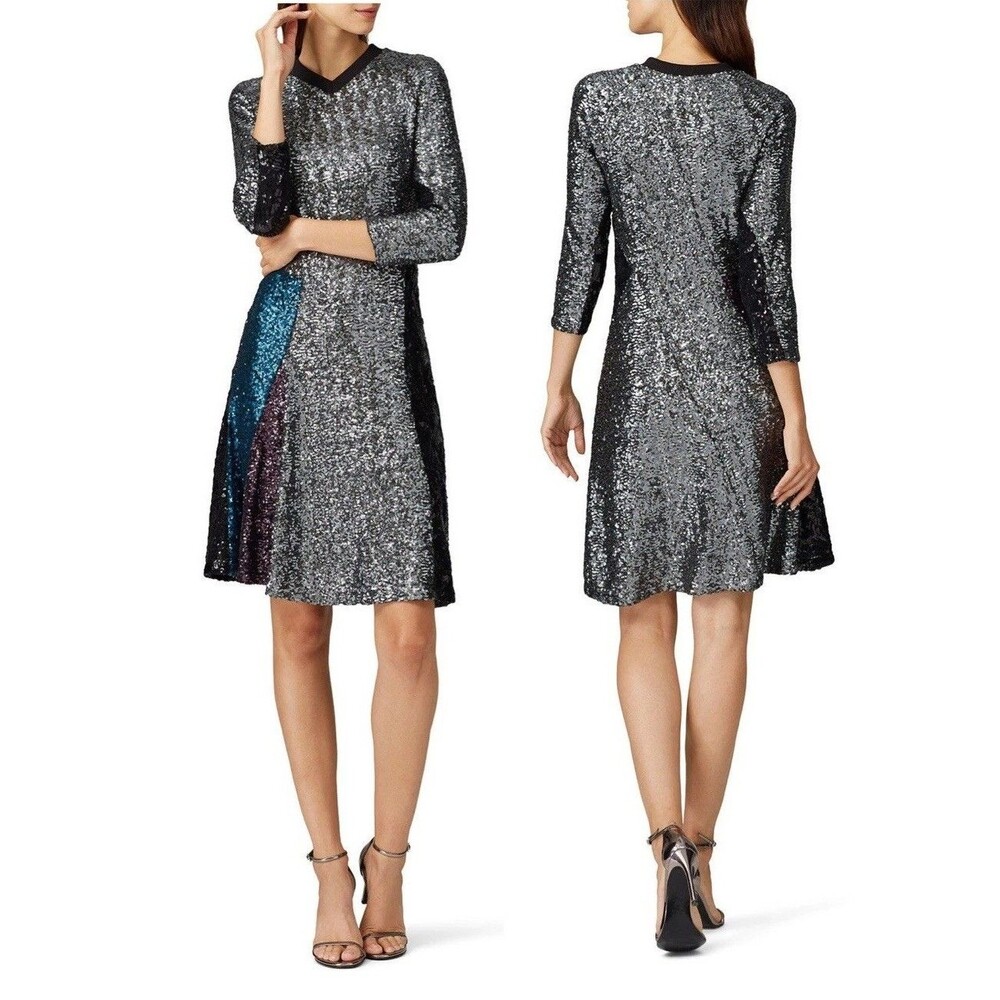 Koché Football Sequin Tee Shirt Dress Size 36 (US Size XS) Glam Sparkle Mobwife
